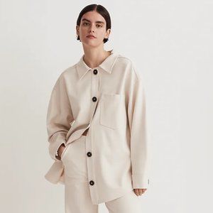 Madewell Ponte Oversized Shirt Jacket $110 sz M